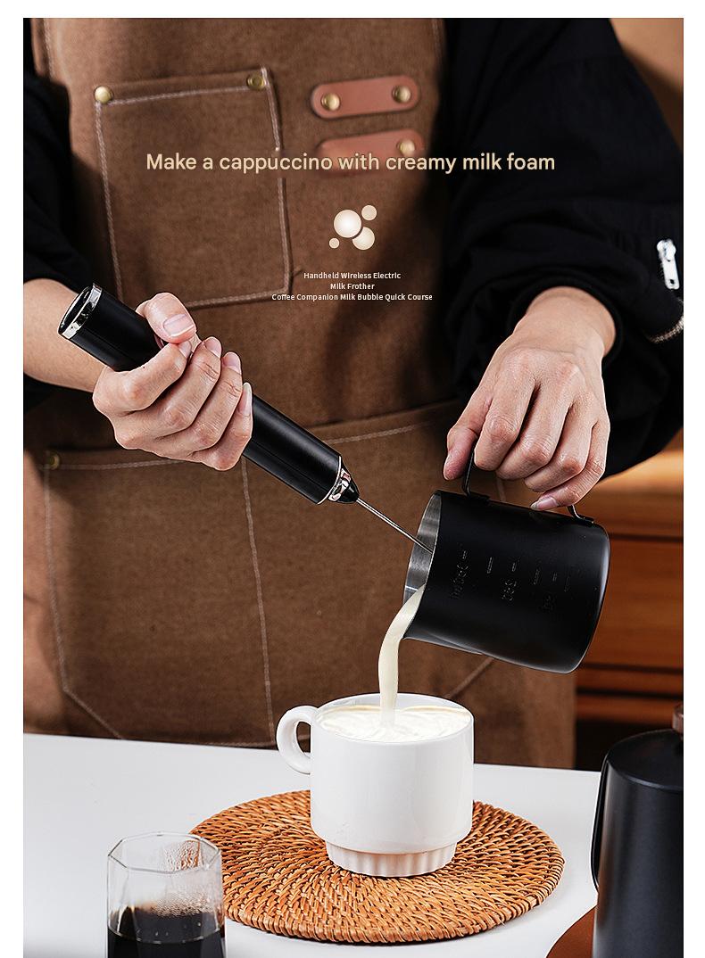 Rechargeable Handheld Milk Frother – Electric Coffee Foamer & Egg Beater for Home Use