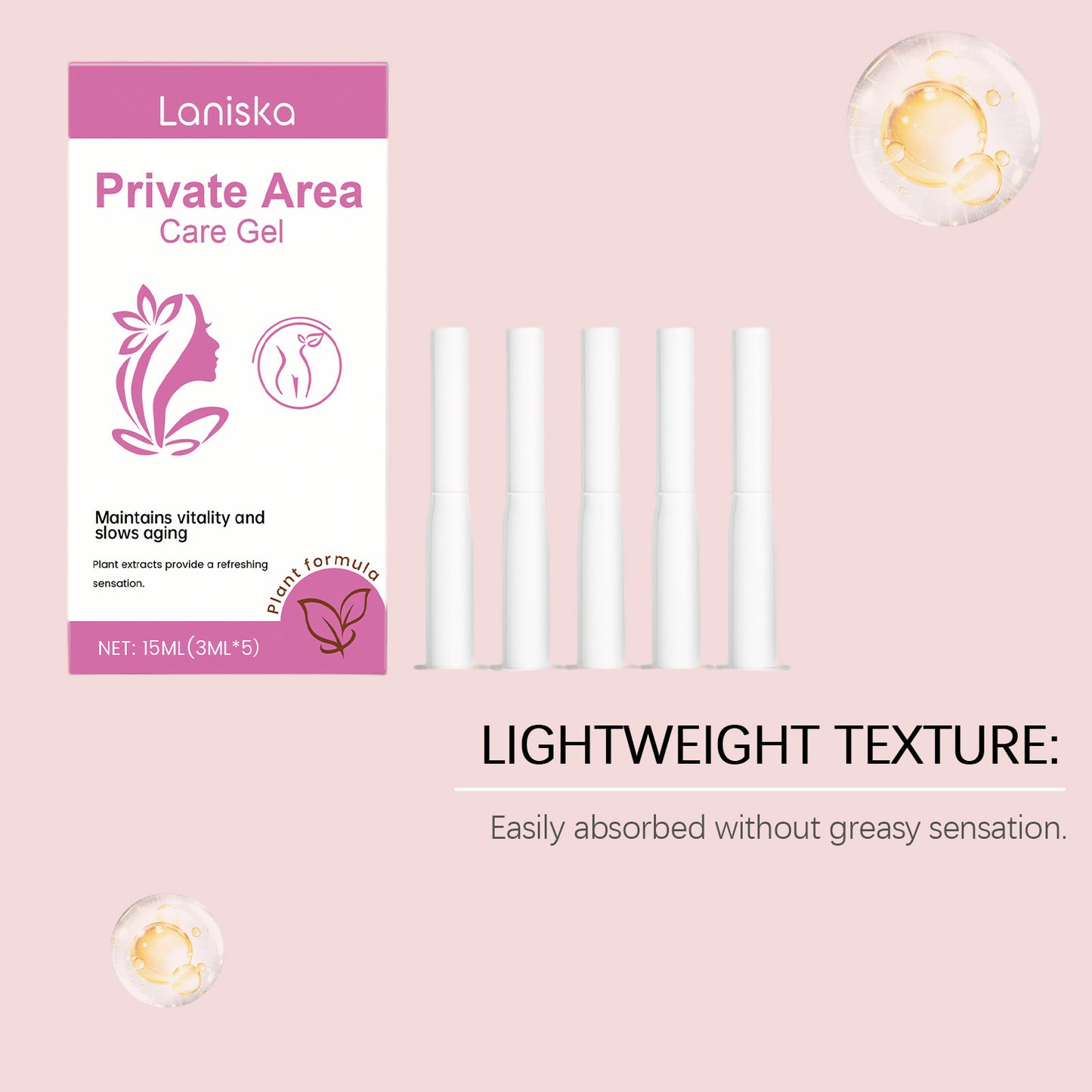 Laniska Private Area Care Gel for Women – Gentle Moisturizing Intimate Care • Daily Comfort Support (15ml)