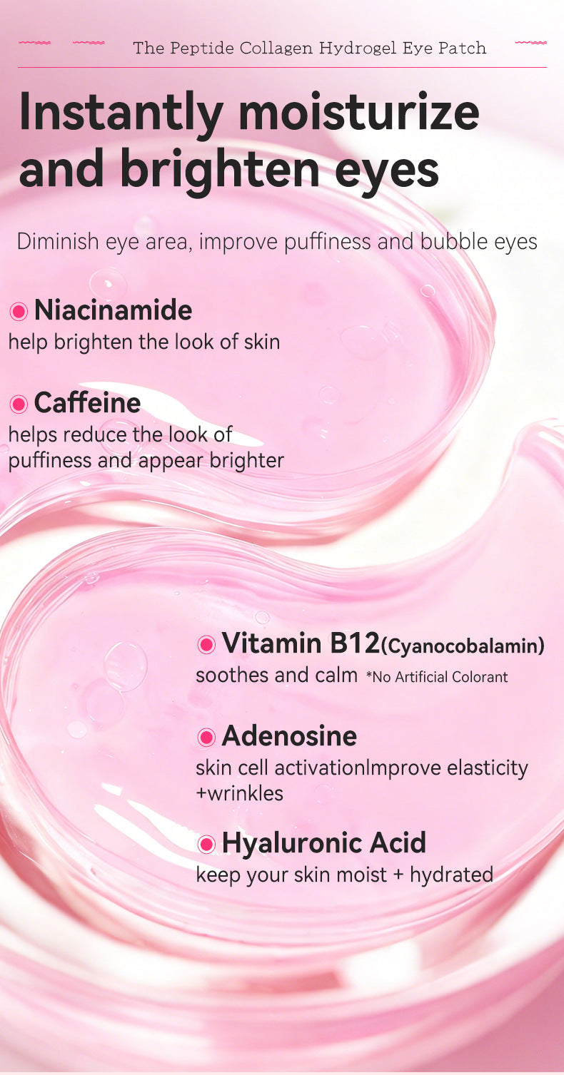 Parches de hidrogel de colágeno para ojos (60 unidades): hidratantes y refrescantes para el contorno de ojos 