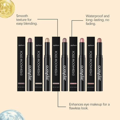 Zephoco Waterproof Eyeshadow Stick – Long-Lasting Shine, Smooth Application & Eye-Enhancing Effect