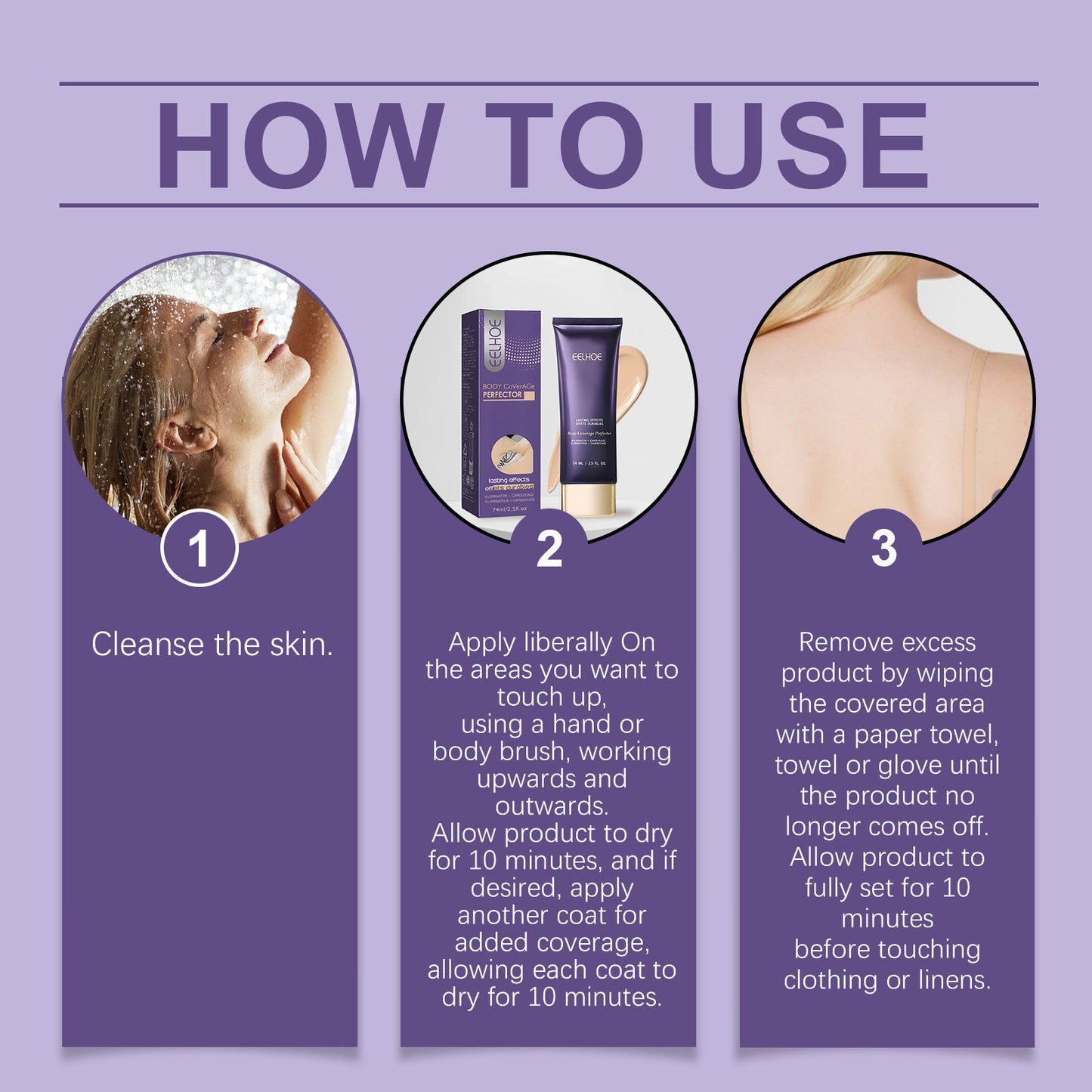 EELHOE Body Coverage Perfecting Concealer Cream – Long-Lasting Natural Finish