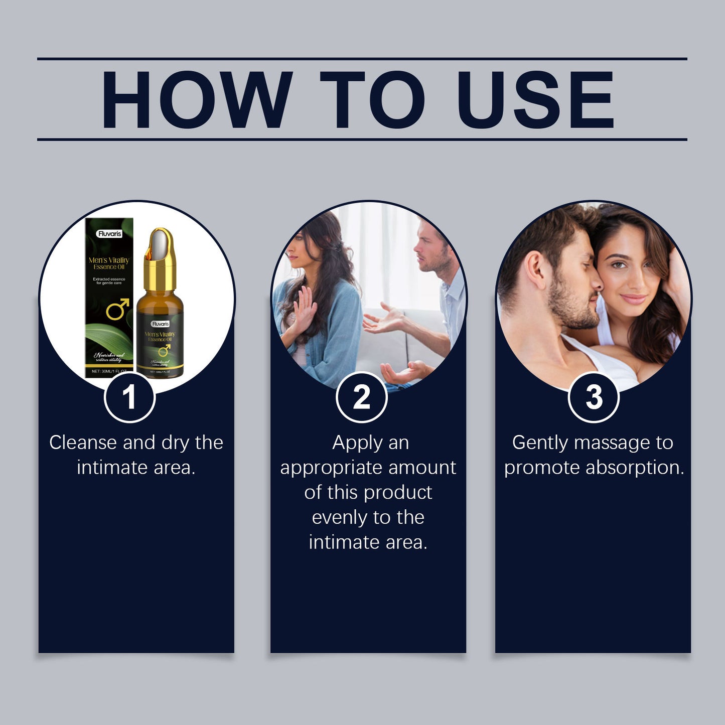 Fluvaris Mens Essence Oil Lightweight Hydrating Intimate Body Care 30ml