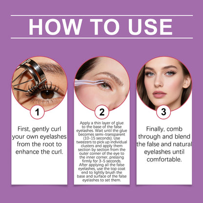 Kit de faux cils Nymixa à faire soi-même – 200 extensions de cils réutilisables avec outil applicateur