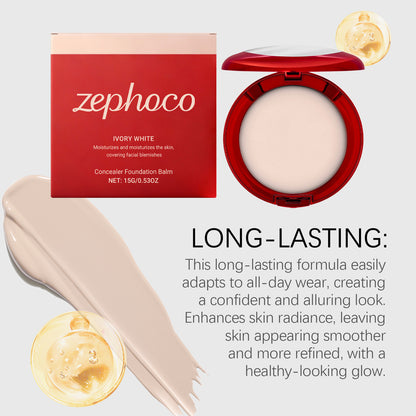 Zephoco Concealer Foundation Balm – Lightweight Coverage Makeup Compact