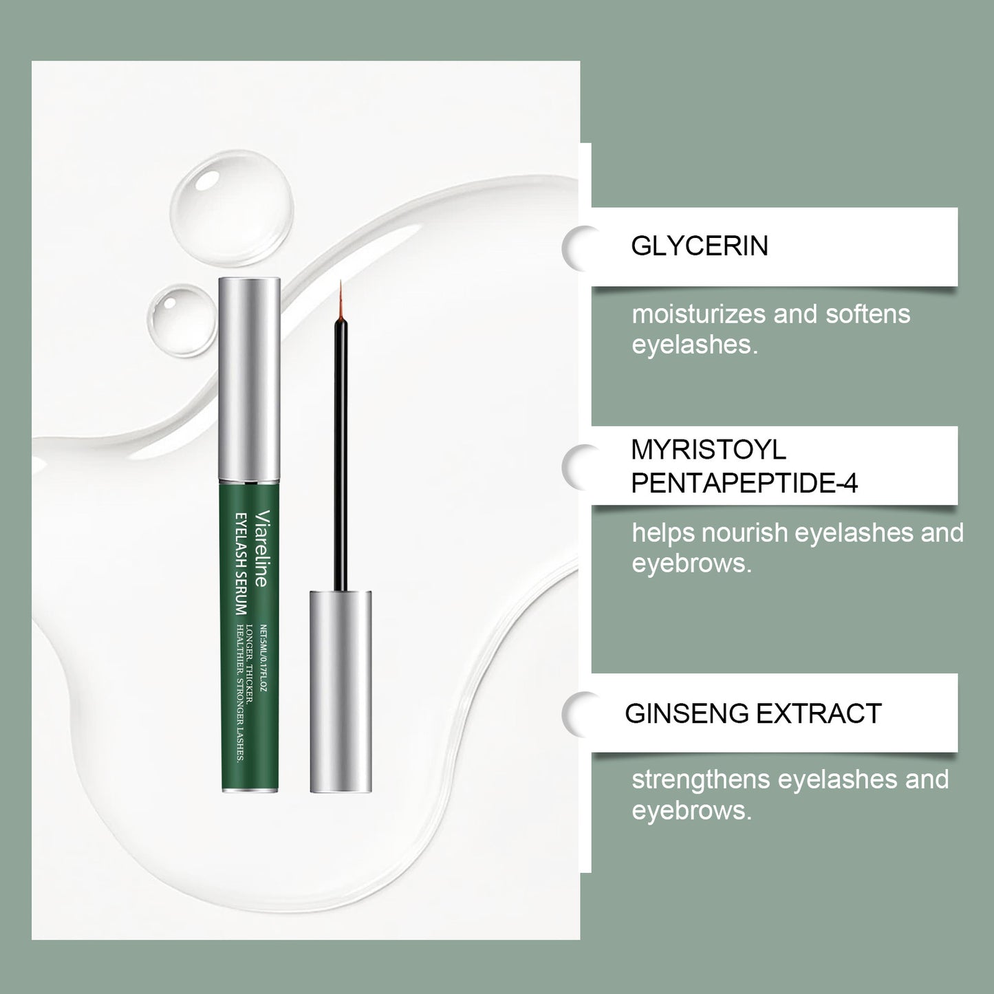 Viralette Eyelash Serum – Lightweight Moisturizing Lash Care Formula 7ml