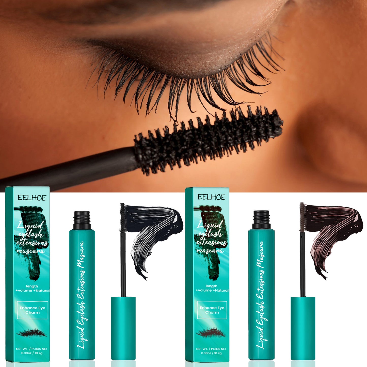 Máscara de pestañas EELHOE Length &amp; Volume: acabado suave, definición natural de las pestañas