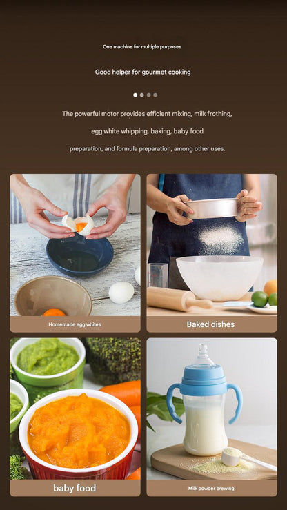 Portable Electric Milk Frother – Handheld Coffee Foamer & Egg Beater for Home Use