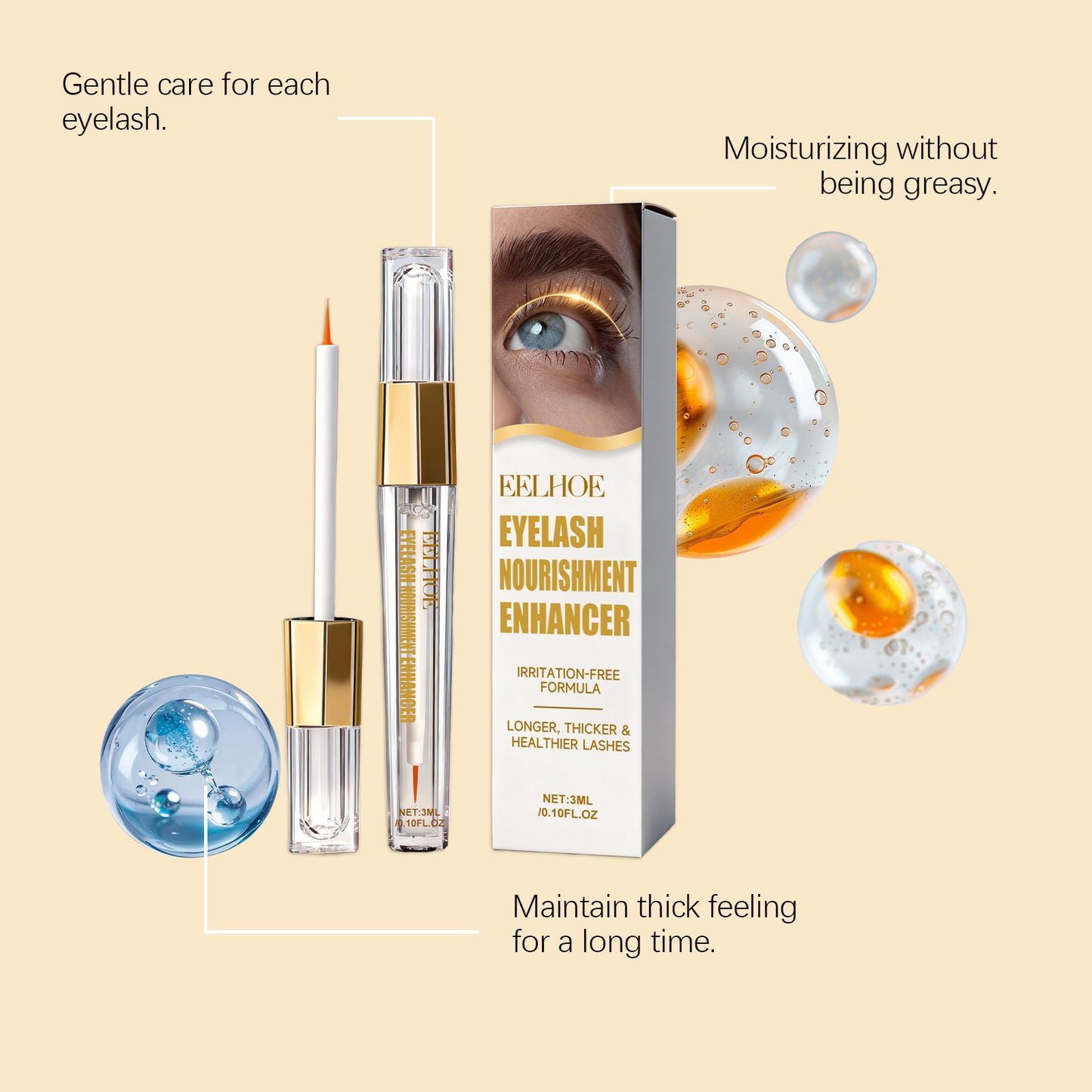 EELHOE Lash Nourishing Serum – Gentle Eyelash Care Enhancer