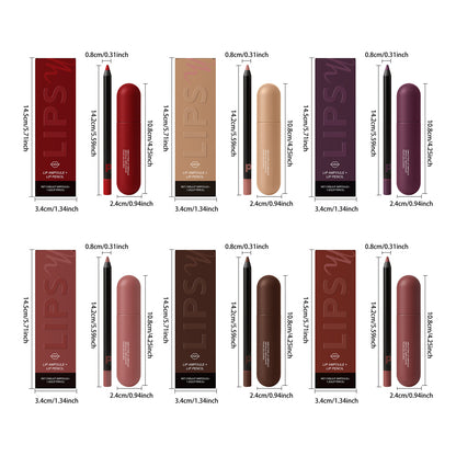 Duo Ampoule à Lèvres et Crayon à Lèvres – Définition Lisse Longue Tenue