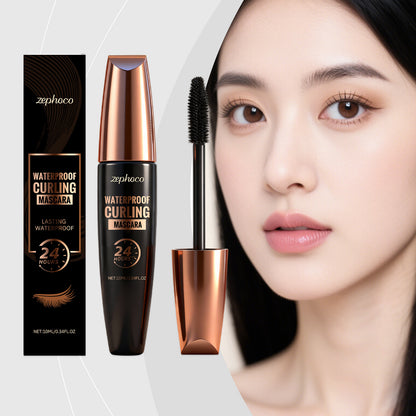 Máscara de pestañas Zephoco Waterproof Curling: aplicación suave, efecto lifting y acabado resistente a las manchas.