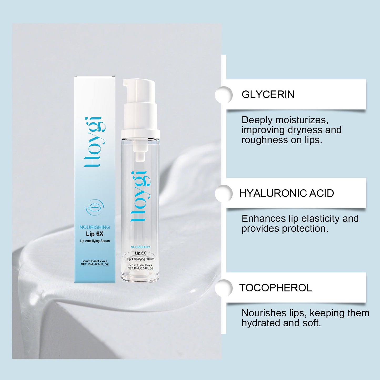 Hoygi Nourishing Lip 6X Serum – Gentle Formula, Long-Lasting Hydration & Protective Care