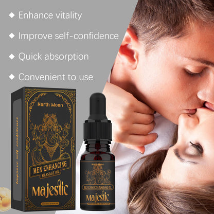 North Moon Majestic Men’s Massage Oil – Lightweight Hydrating Body Care Oil (10ml)