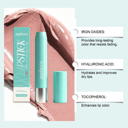 Crayon à lèvres Zephoco – Couleur longue tenue et fini hydratant
