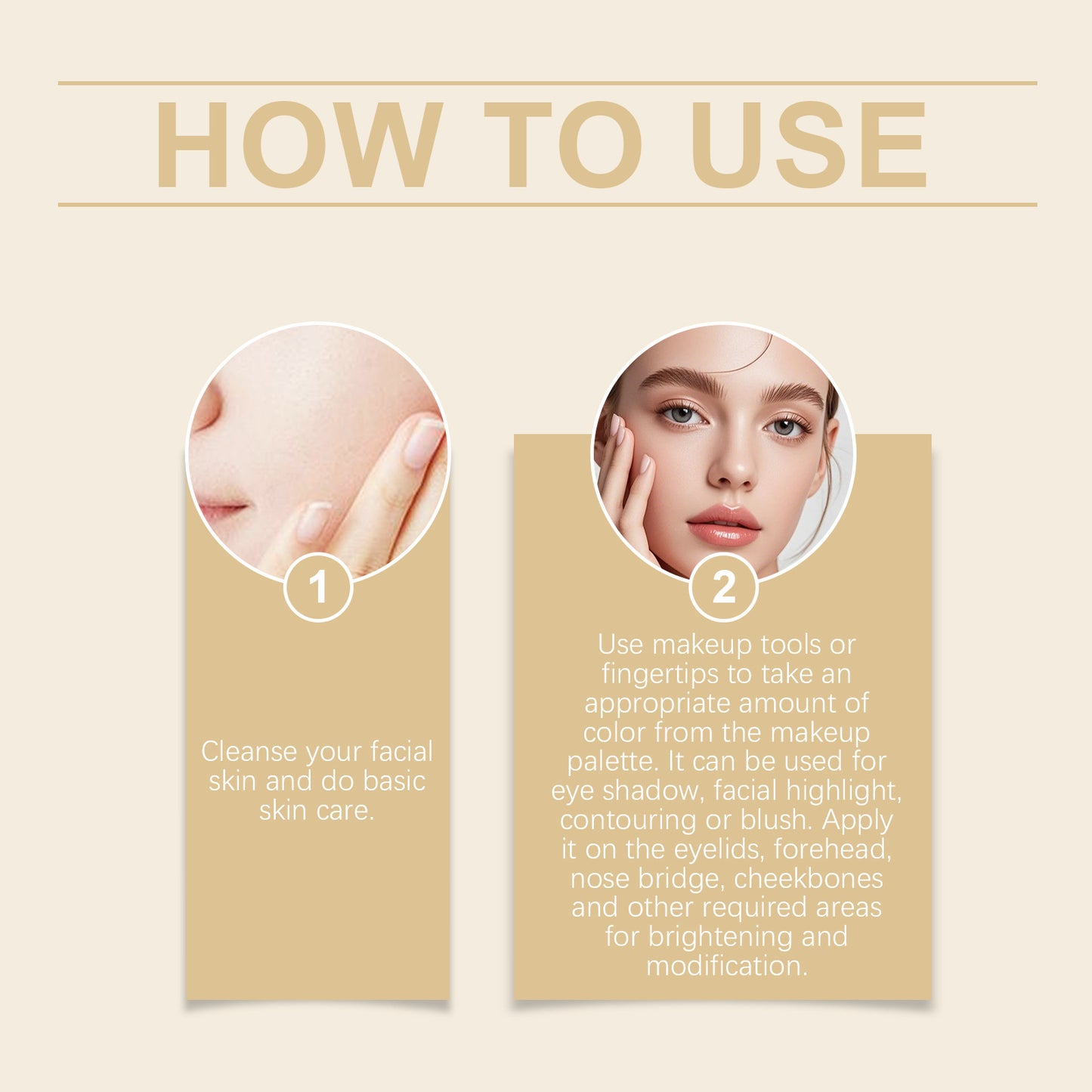 Multifunctional Makeup Palette – Eyeshadow, Bronzer, Highlighter & Blush in One