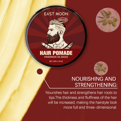 East Moon Hair Pomade – Strong Hold, Oil-Based Hair Wax 50g