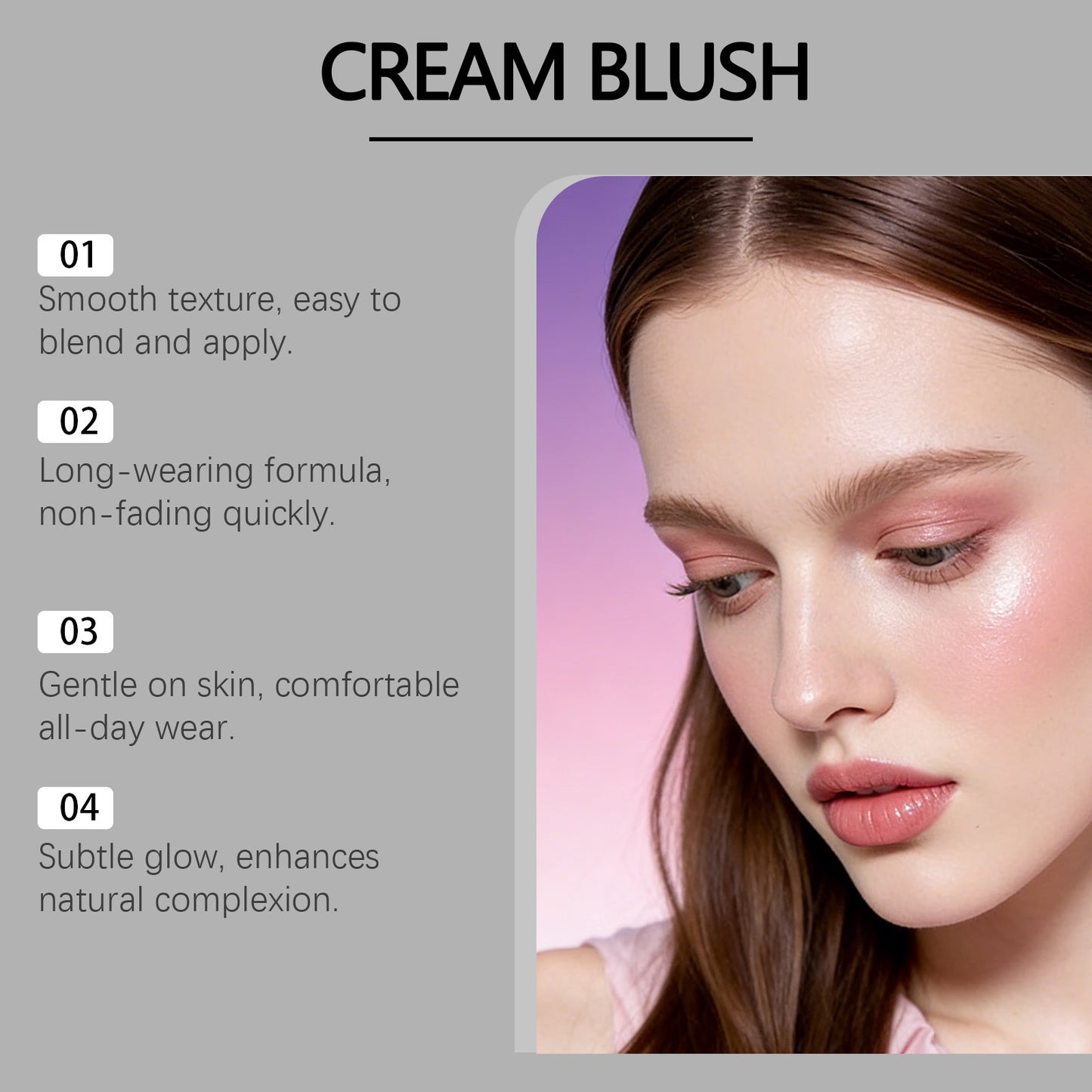 Zephoco Cream Blush – Lightweight Buildable Cream Blush with Smooth Color Payoff