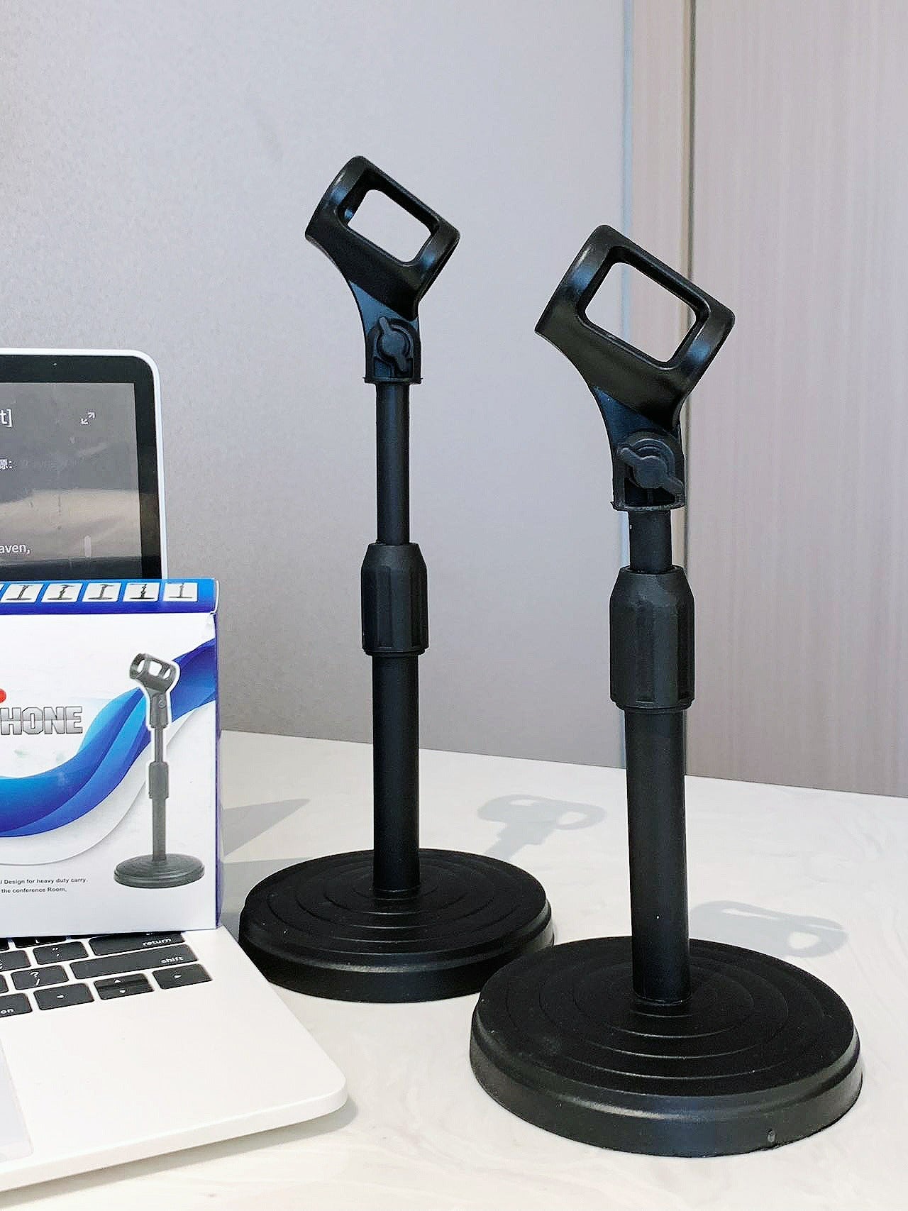 Support de microphone de table réglable – Support de micro flexible pour le streaming, le podcast et le chant