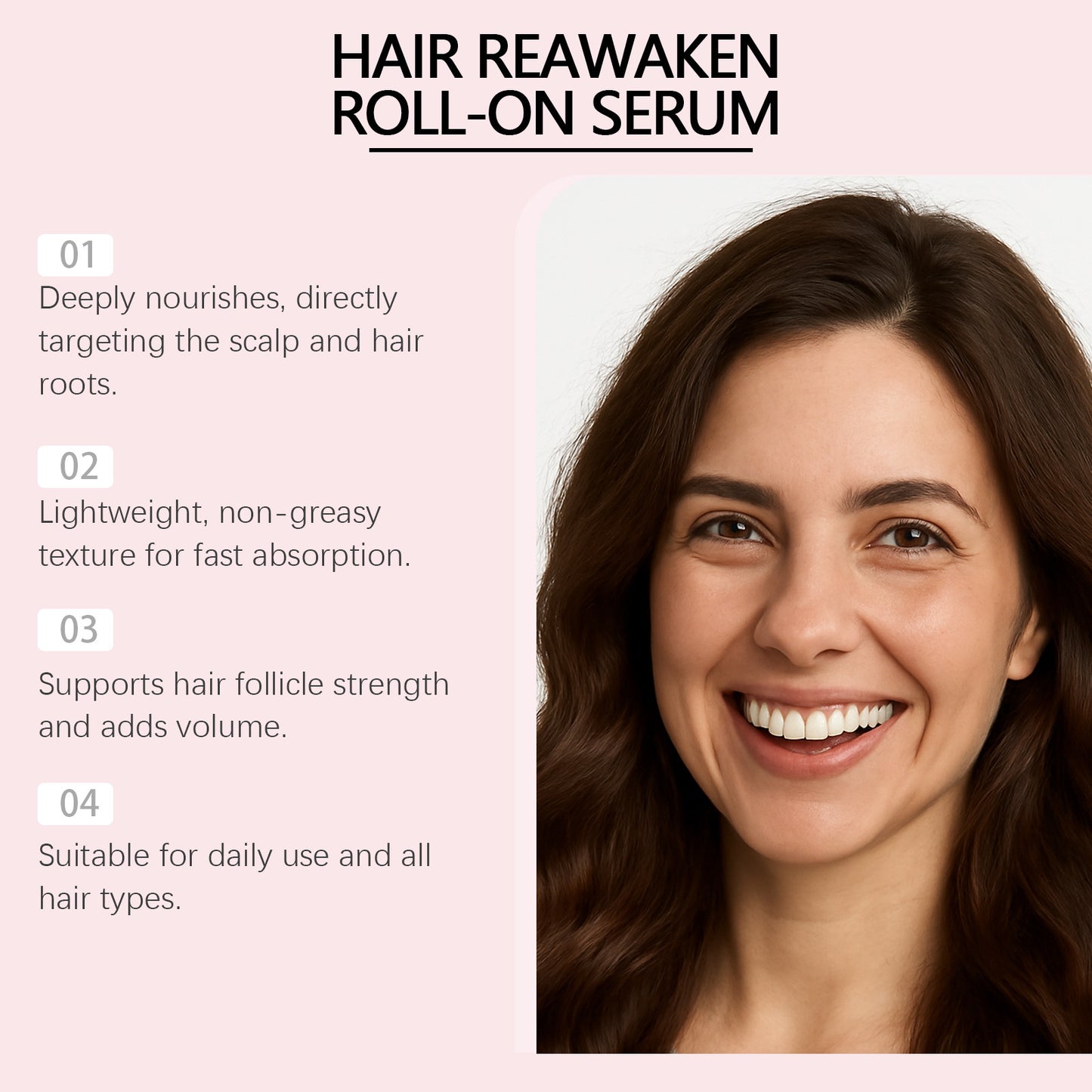 Sérum roll-on Hoegoa Hair Reawaken: hidratación ligera diaria del cuero cabelludo (28 ml)