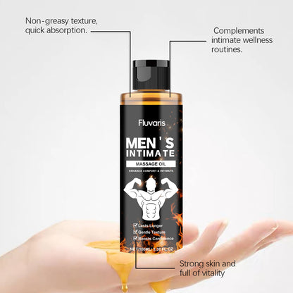 Fluvaris Men’s Intimate Massage Oil – Lightweight Hydrating Body Care Oil (100ml)