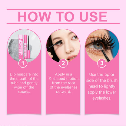 Zephoco Ribbon Wrapped Lash Mascara – Waterproof, Slimming Lash Effect & Smooth Application
