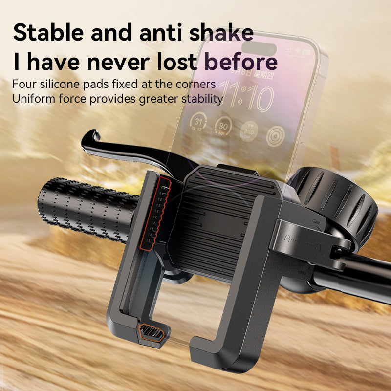 Anti-Vibration Bicycle Phone Mount – Secure Handlebar Holder for Cycling & Recording