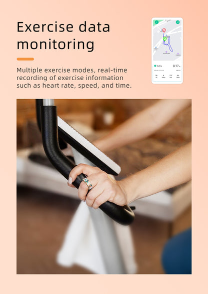 Bague connectée R18 pour femmes – Design en émail, suivi du bien-être et de l'activité