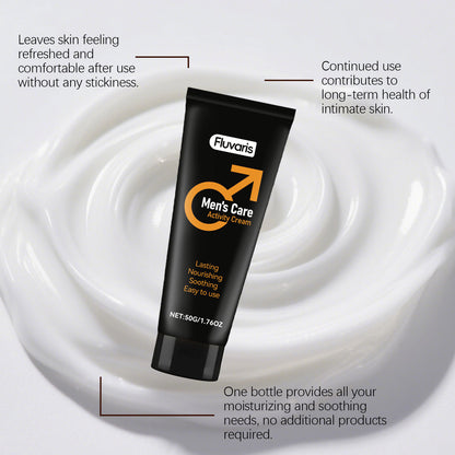 Fluvaris Mens Intimate Care Cream Lightweight Hydrating Body Care 50g