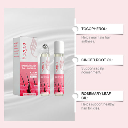 Sérum roll-on Hoegoa Hair Reawaken: hidratación ligera diaria del cuero cabelludo (28 ml)