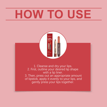 Zephoco Lip Makeup Surprise Set – Cream Lipstick & Lip Liner Duo