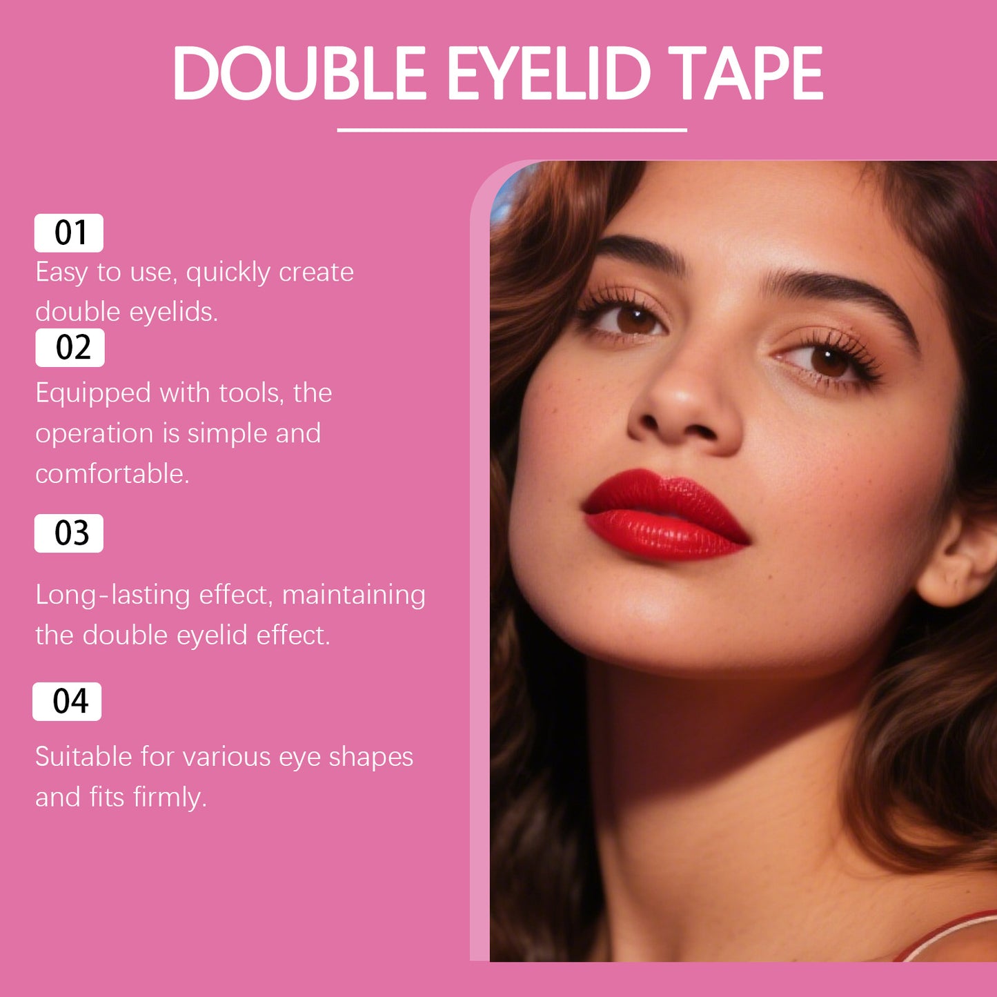 Cinta Lumavire para párpados dobles: invisible, duradera y respetuosa con la piel (400 unidades)