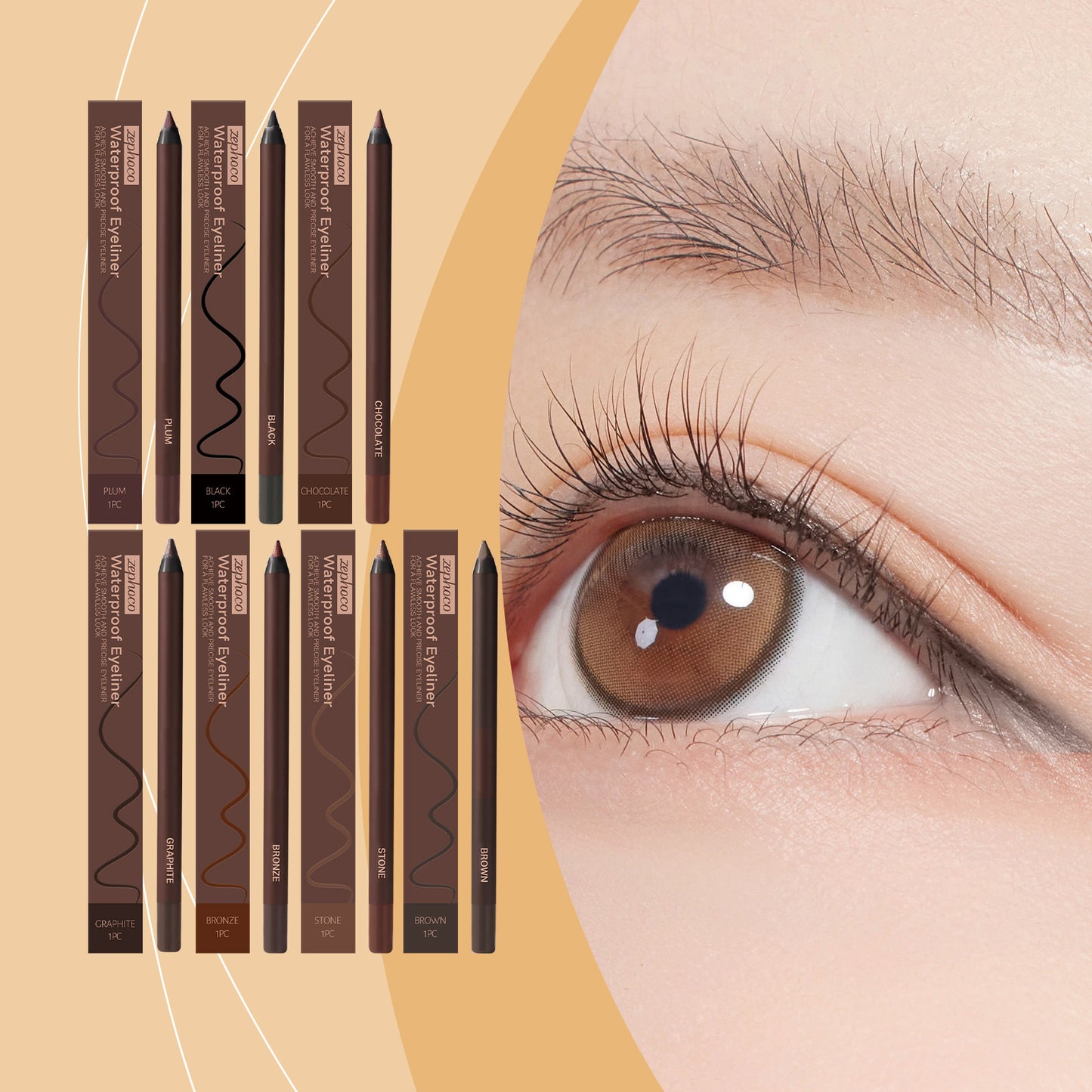 Zeyloco Waterproof Eyeliner Pencil – Smooth, Precise & Long-Lasting