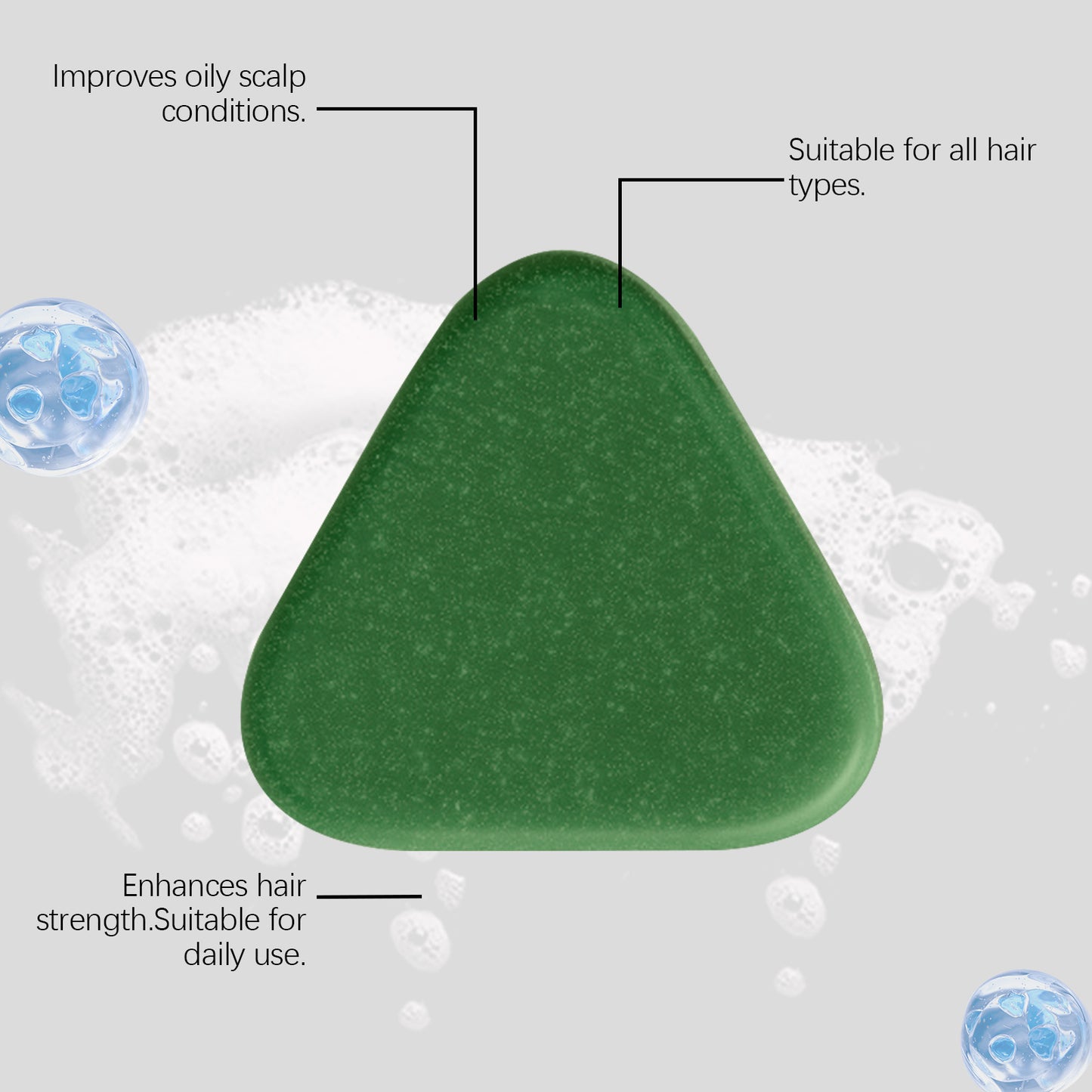 Champú y jabón de Hoegoa Platycladus Orientalis: nutre y fortalece el cabello (120 g)