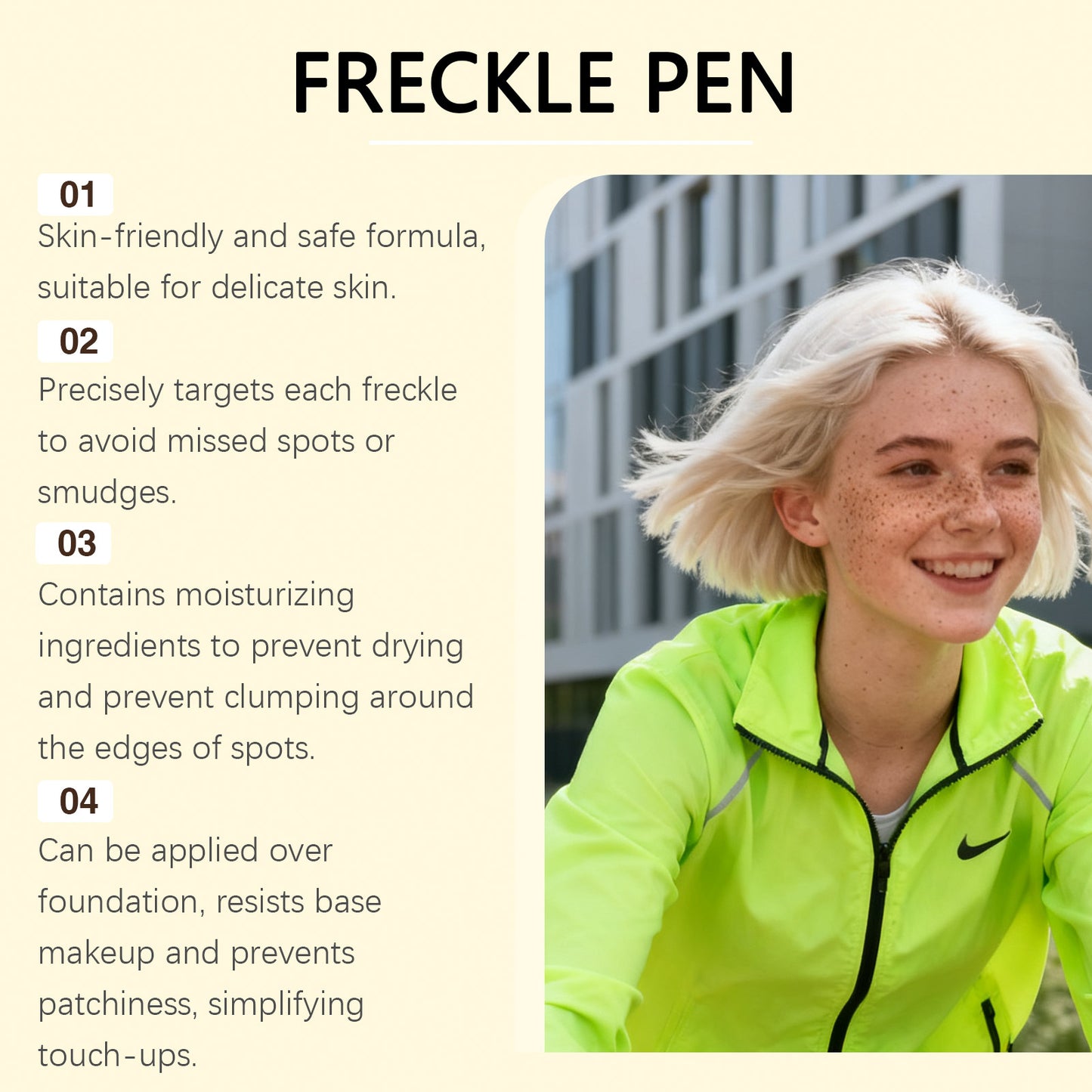 Zephoco Blush Freckle Pen – Quick-Dry, Natural Finish & Portable Double-End Design