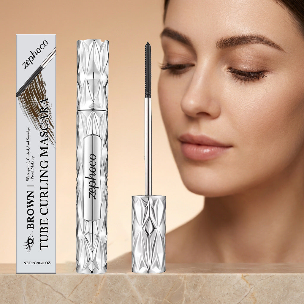 Mascara recourbant en tube Zephoco (Noir/Brun) – Formule waterproof allongeante et nourrissante pour les cils