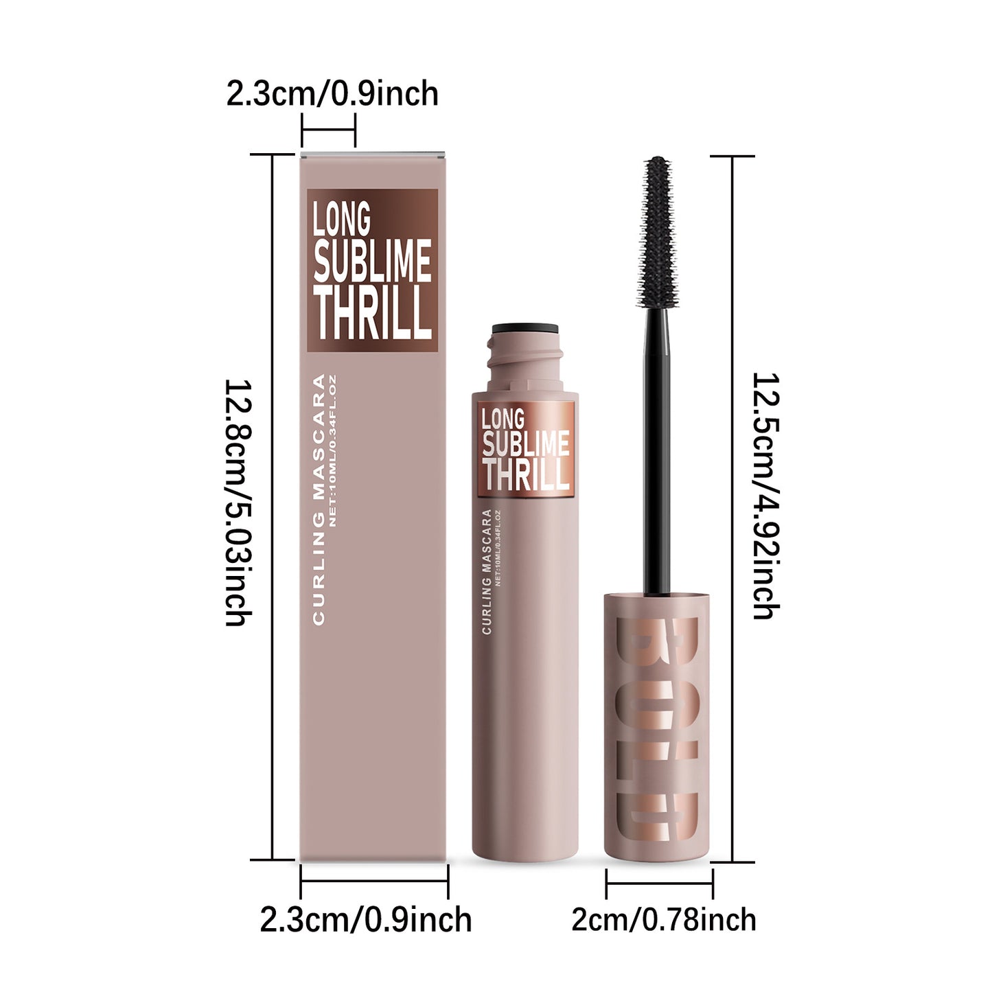 Zephoco Long Sublime Thrill Curling Mascara – Buildable Volume & Defined Lash Look