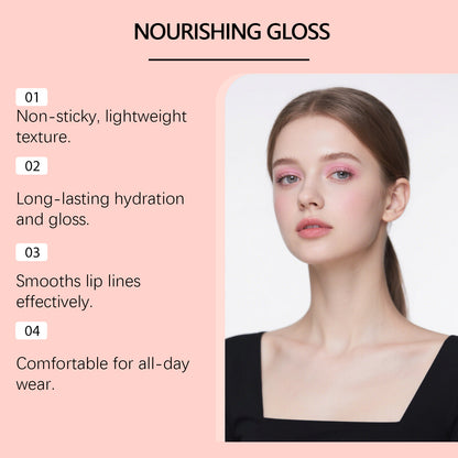 Zephoco Nourishing Lip Gloss – Glazed Shine for Smooth, Defined Lips