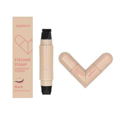 Sello delineador de ojos Zephoco – Dúo de sello y delineador de ojos alados de 90°