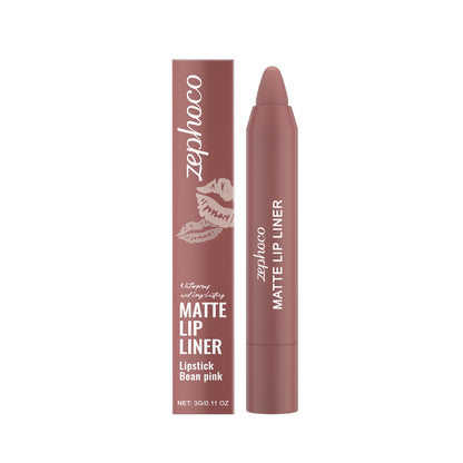 Zephoco Matte Lip Liner – Long-Wear Lipstick Pencil for Defined Lips
