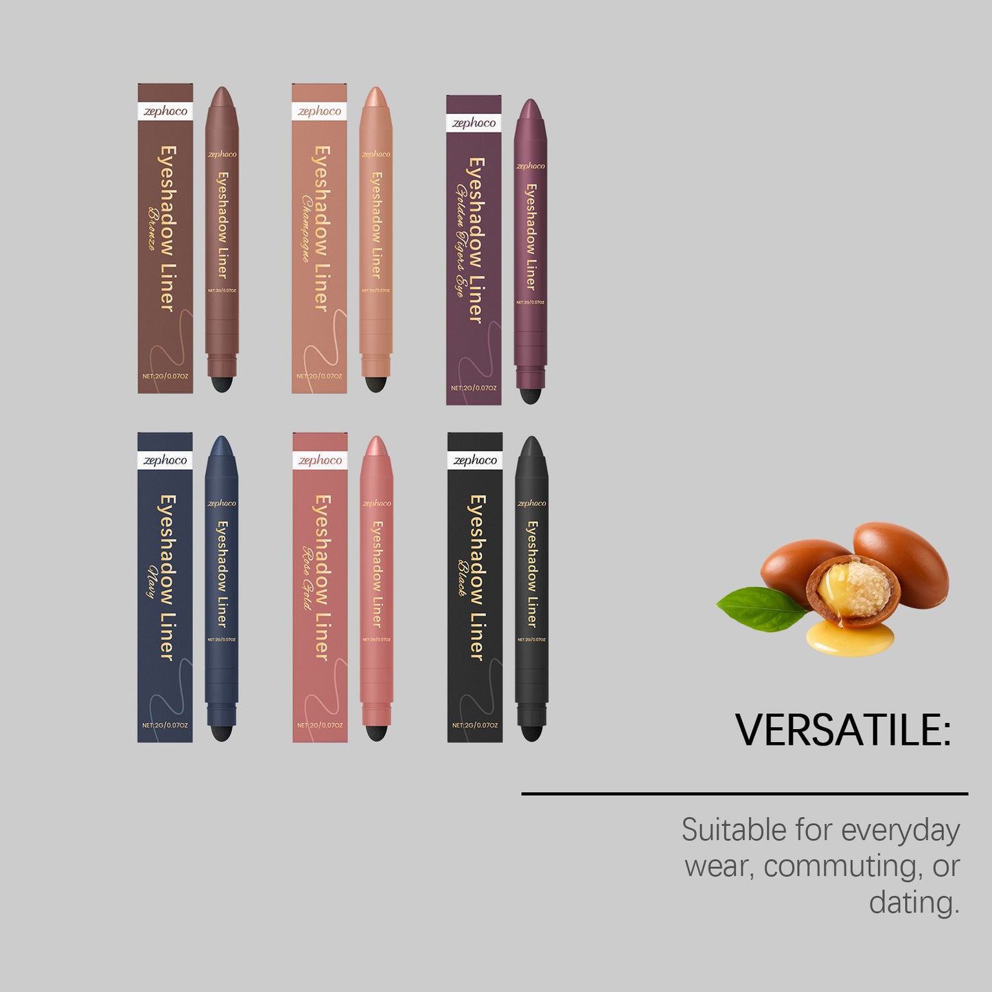 Delineador de ojos Zeyhoco de doble punta: suave, duradero y resistente a las manchas