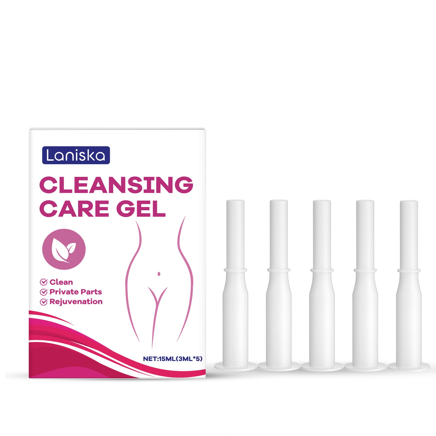Laniska Women’s Cleansing Care Gel – Gentle Intimate Hygiene Support • Daily Fresh Comfort (15ml × 5pcs)
