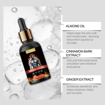 North Moon Men’s Massage Oil – Lightweight Hydrating Body Care Oil for Daily Use (15ml)