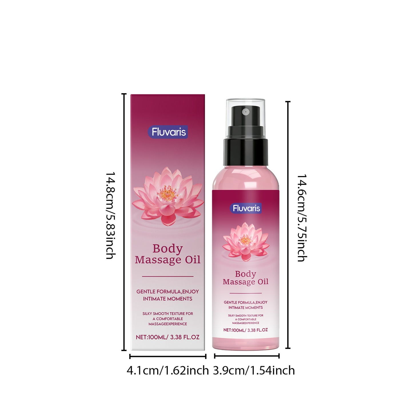 Fluvaris Body Massage Oil | Lightweight Hydrating Skin Care Formula | 100ml