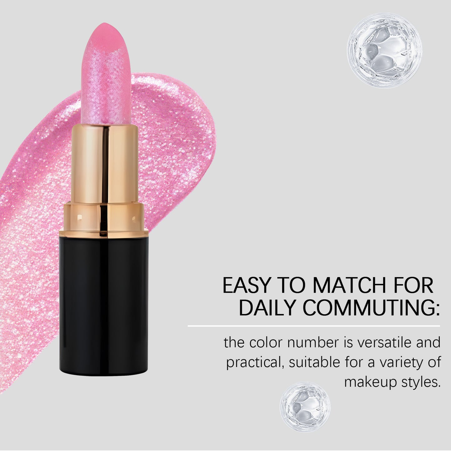 Zephoco Diamond Lip Gloss – Shimmer Finish Moisturizing Lipstick