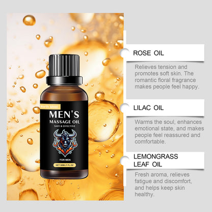 North Moon Men’s Massage Oil – Lightweight Hydrating Body Care Oil for Daily Use (30ml)