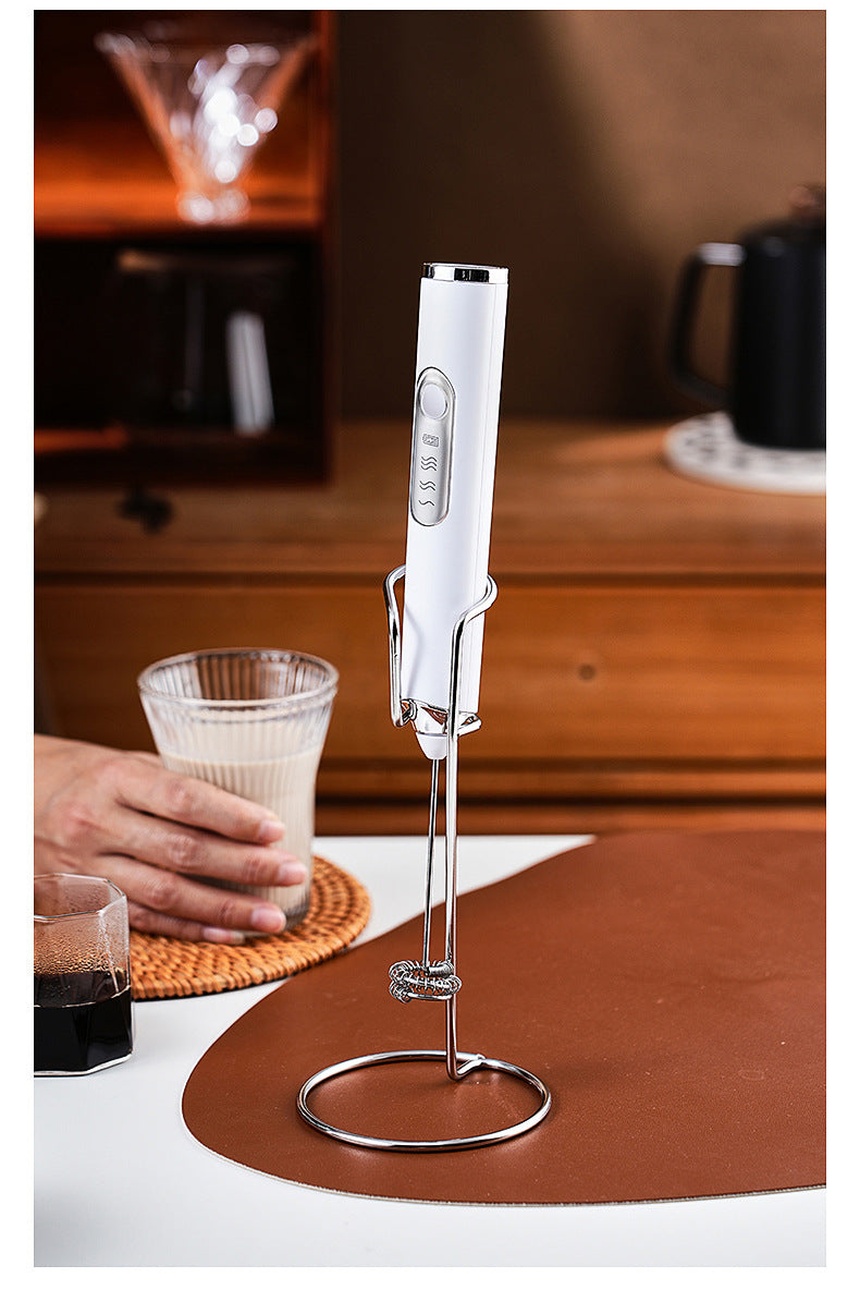 Rechargeable Handheld Milk Frother – Electric Coffee Foamer & Egg Beater for Home Use
