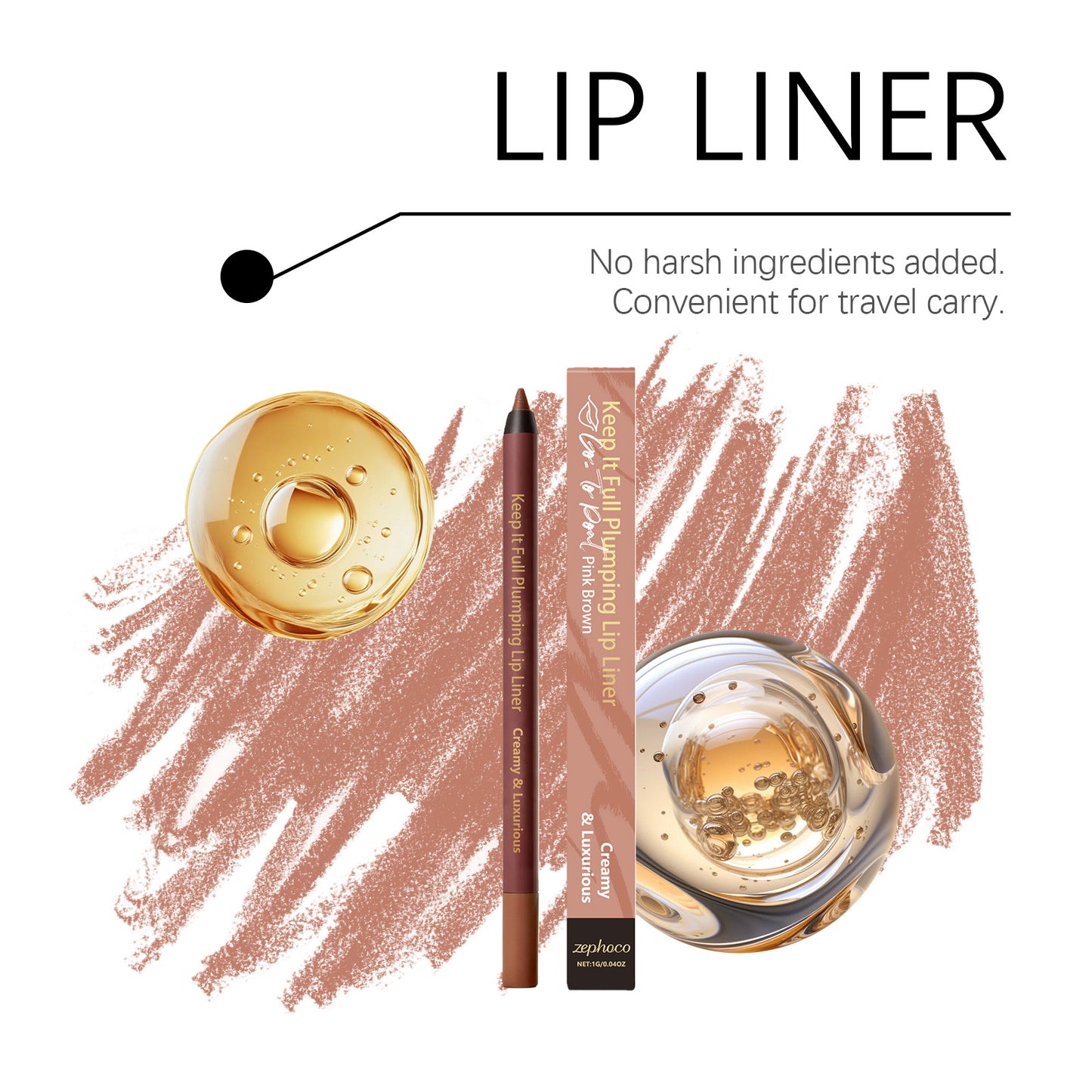 Zephoco Creamy Lip Liner – Smooth Definition & Vivid Lip Look
