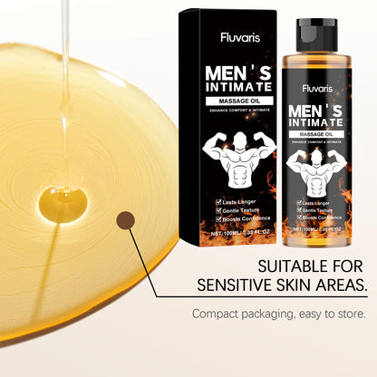 Fluvaris Men’s Intimate Massage Oil – Lightweight Hydrating Body Care Oil (100ml)