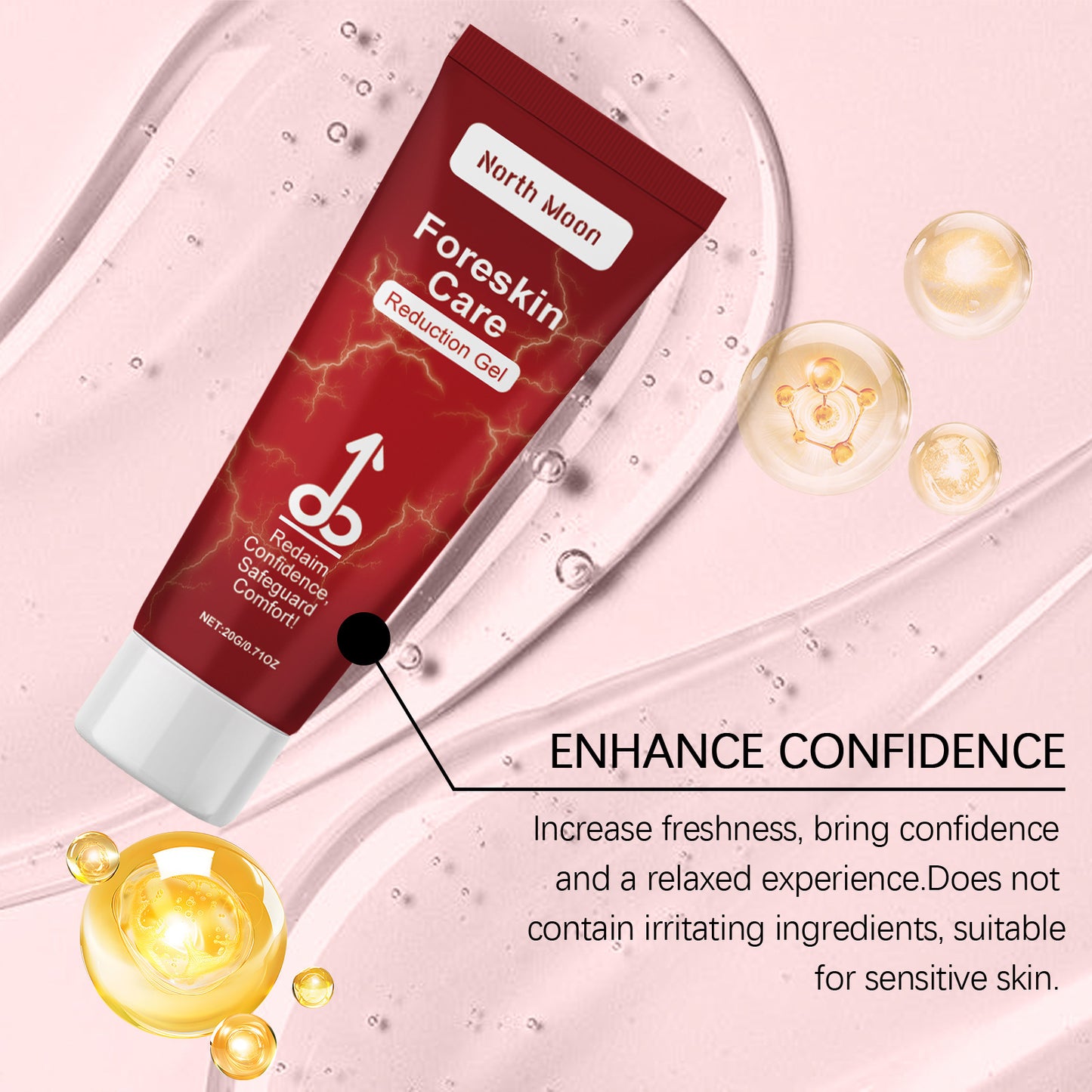 North Moon Men’s Foreskin Care Gel – Gentle Soothing & Daily Intimate Skin Care Gel (20g)