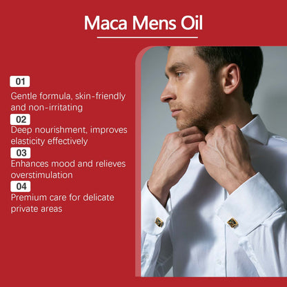 North Moon Maca Men’s Massage Oil – Lightweight Hydrating Intimate Care Oil • Fast Absorbing • Non-Greasy (10ml)