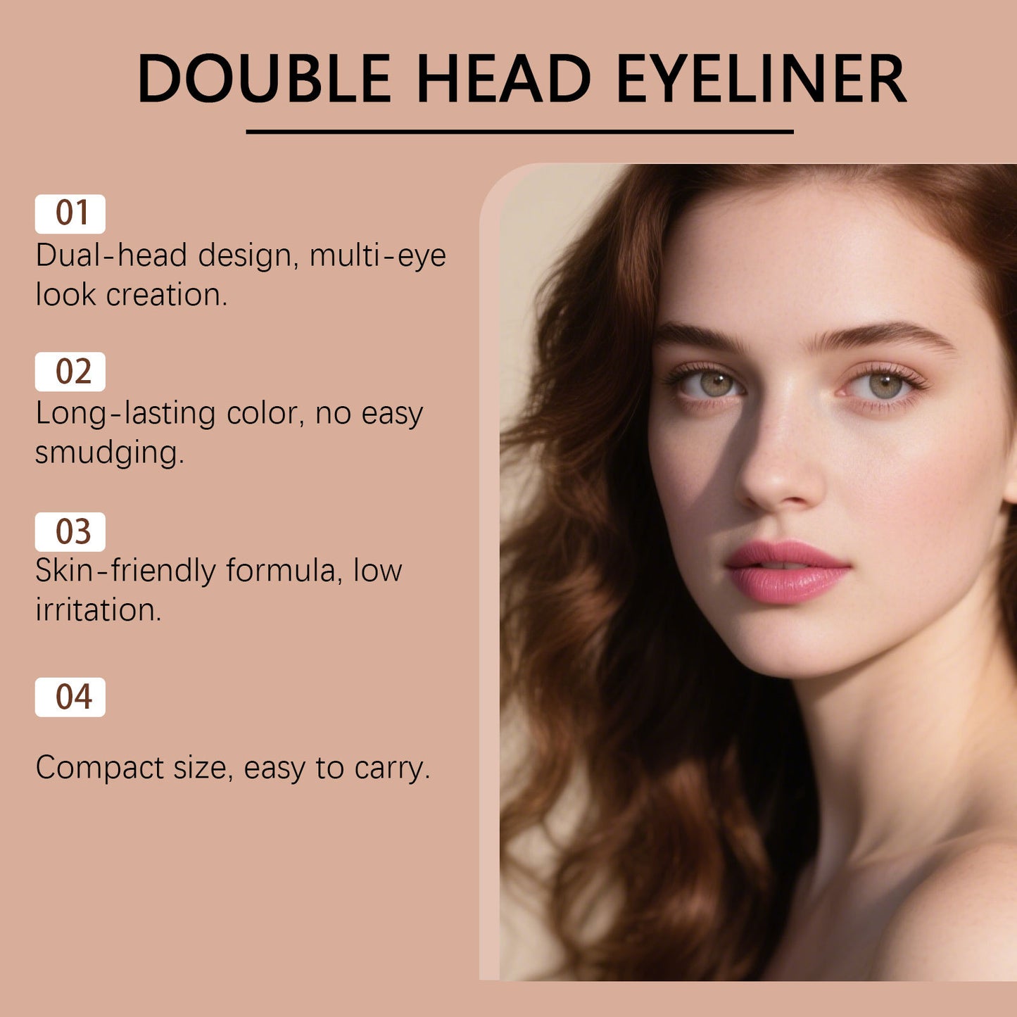 Delineador de ojos de doble punta Zephoco: delineador de precisión de doble punta